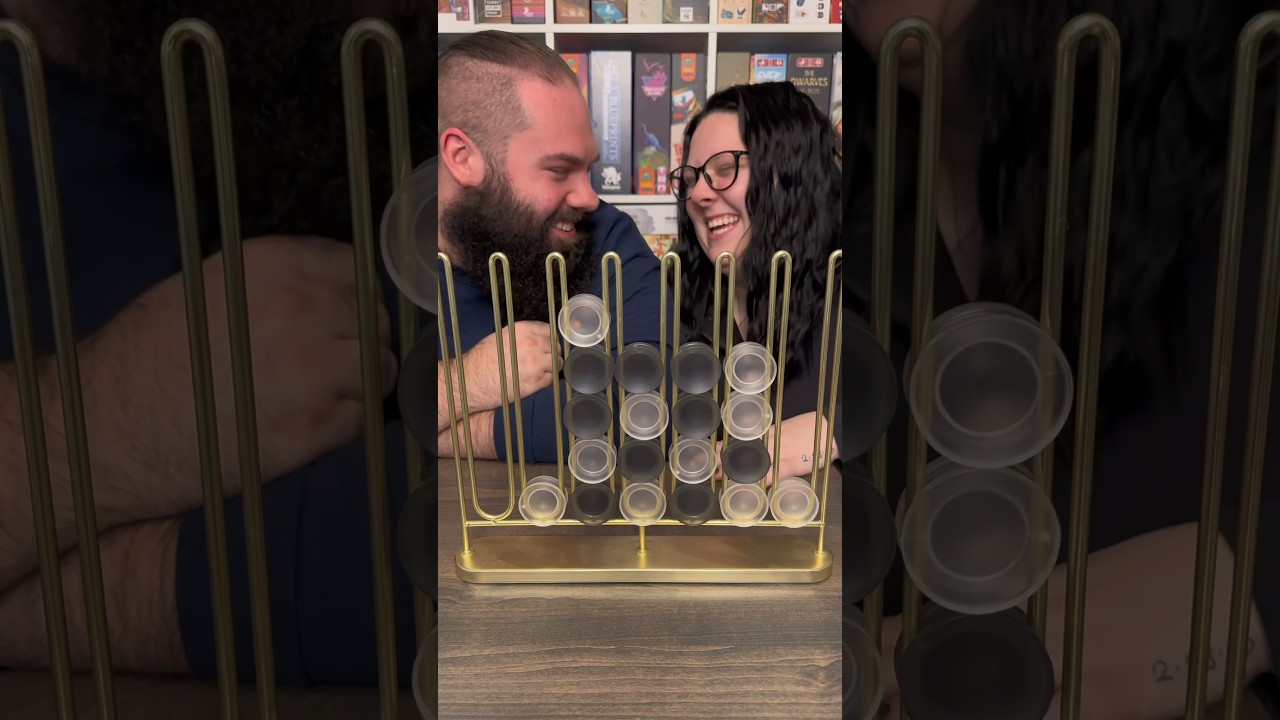 Golden Connect Four? Come Play Umbra Stax With Us! #boardgames #couple