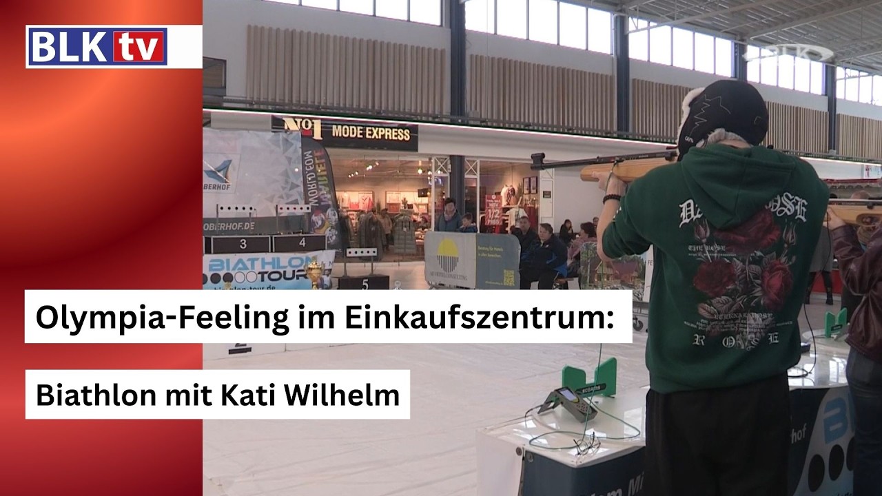 Olympia-Feeling im Einkaufszentrum | Biathlon mit Kati Wilhelm