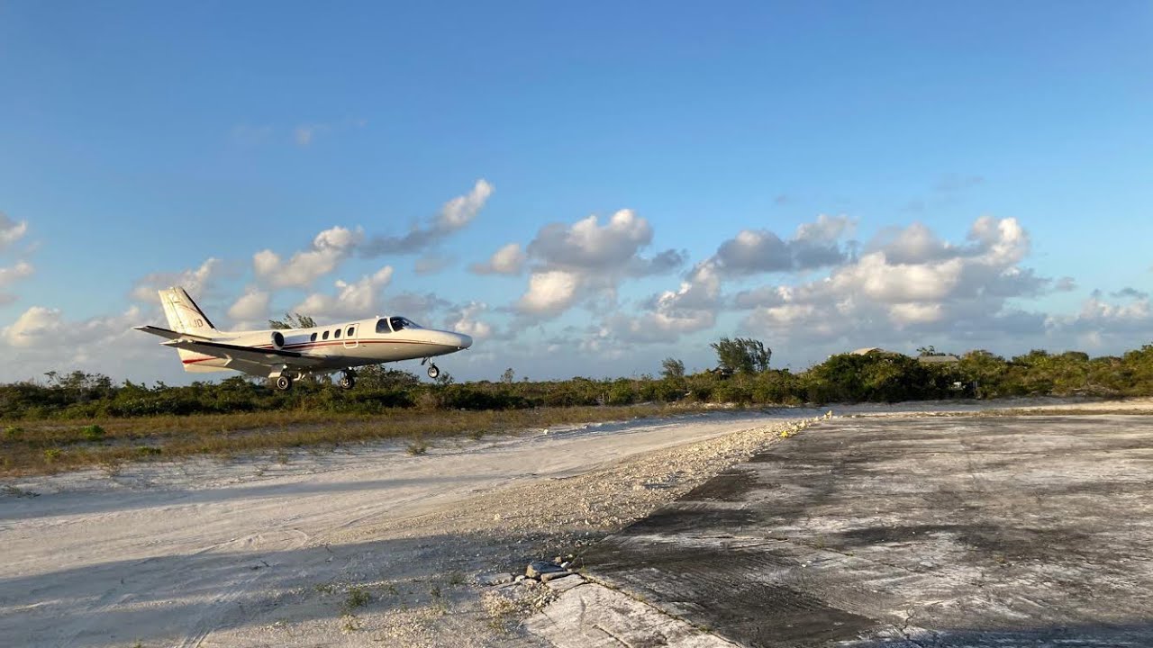 Private Jet, Private Island, Challenging Landing (Pine Cay, Turks & Caicos)