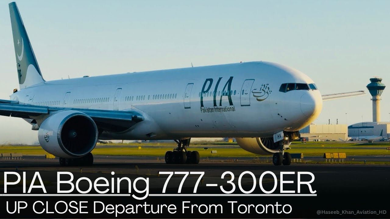 Прекрасный взлёт Boeing 777-300(ER) PIA из аэропорта Торонто Пирсон! #авиация #пакистан #pia #pia...