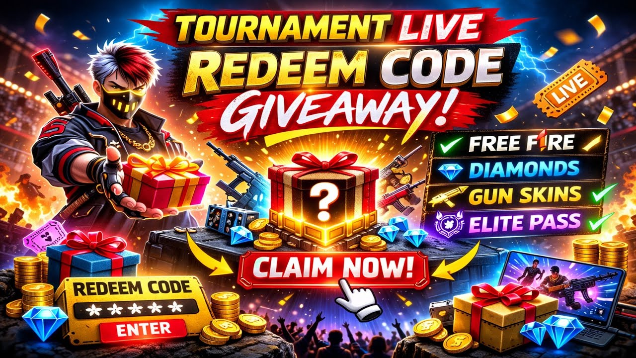🔥 FREE FIRE LIVE TOURNAMENT | CUSTOM ROOM | REDEEM CODE GIVEAWAY 🔥