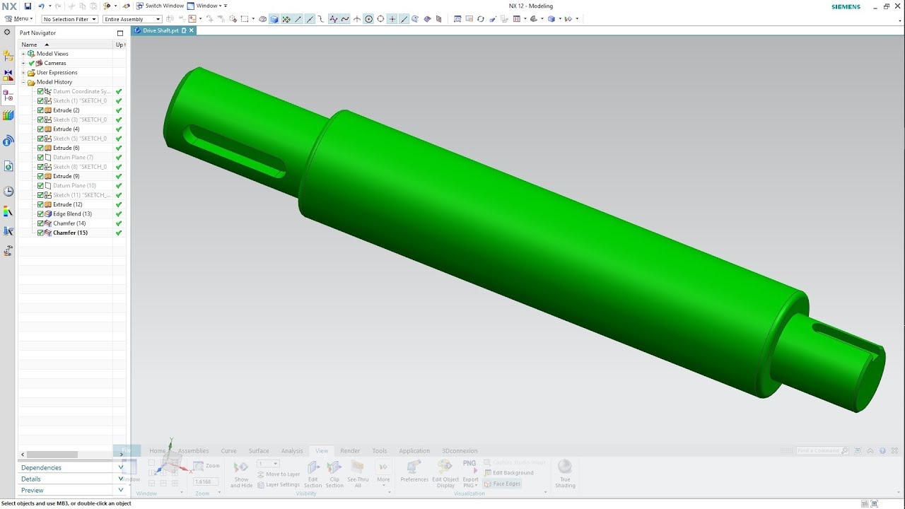 SIEMENS NX 12 - DRIVE SHAFT