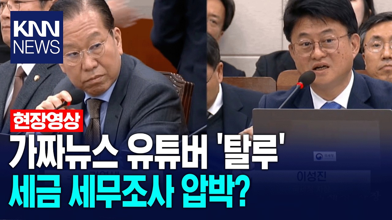 가짜뉴스 유튜버 '탈루' 세금 세무조사 압박? / KNN