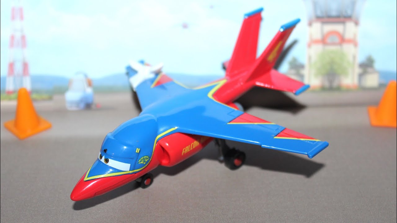 Mattel Disney Cars Toon Falcon Hawk Black - Air Mater Jet Plane Deluxe (Forlorn Favorites Ep. 50)