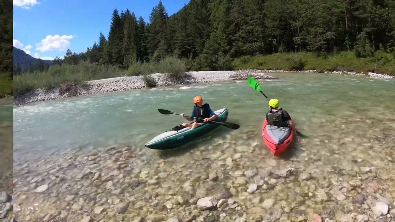 Kajaktour auf der Isar, vom Sylvensteinspeicher bis Bad Tölz