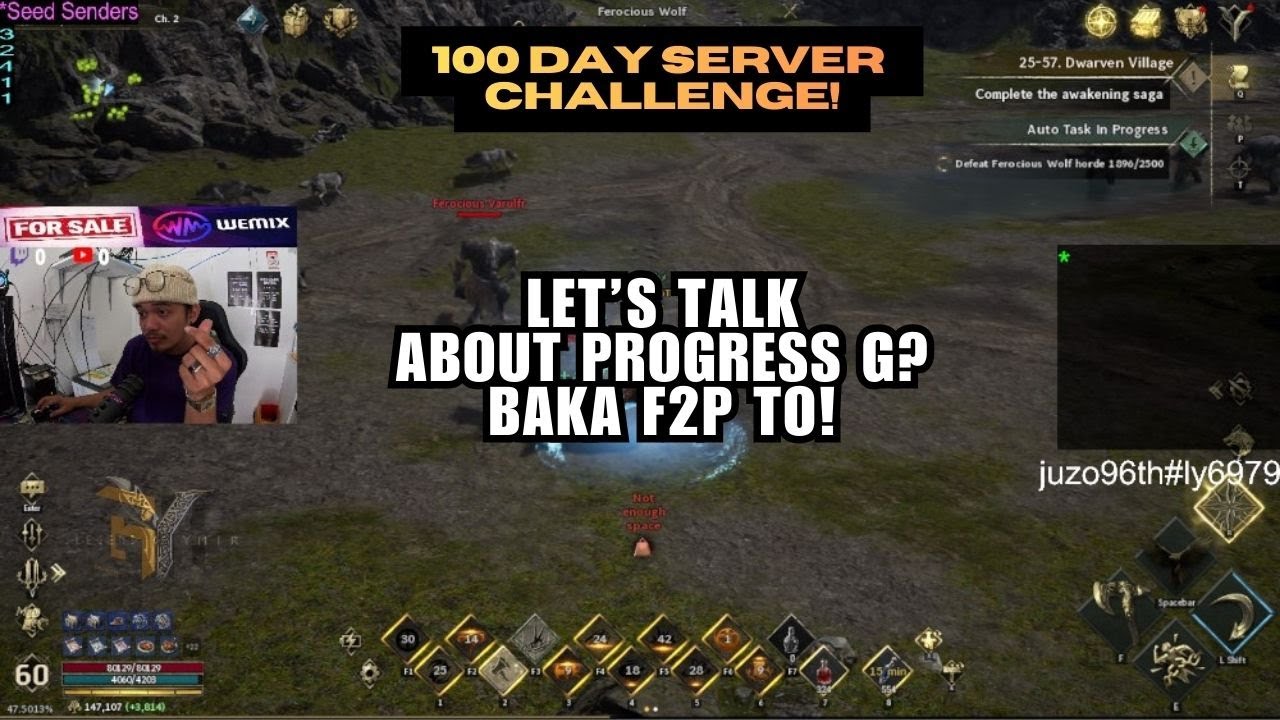 DAY 23 OF 100TH LIVE CHALLENGE UNTIL LEGEND OF YMIR WILL GIVE ME A SERVER!