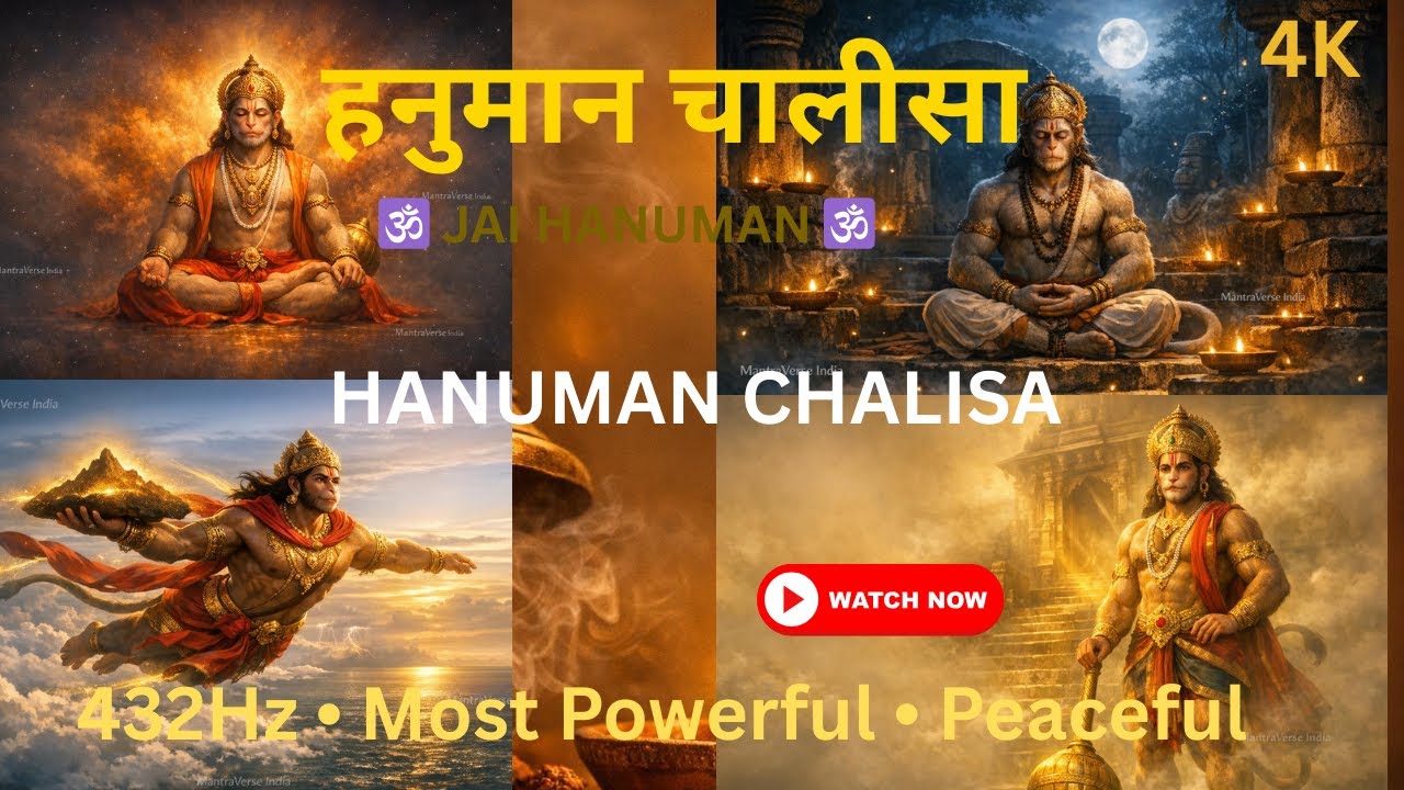 Hanuman Chalisa | Most Powerful Version | 432Hz Healing | Peaceful Meditation | Jai Hanuman