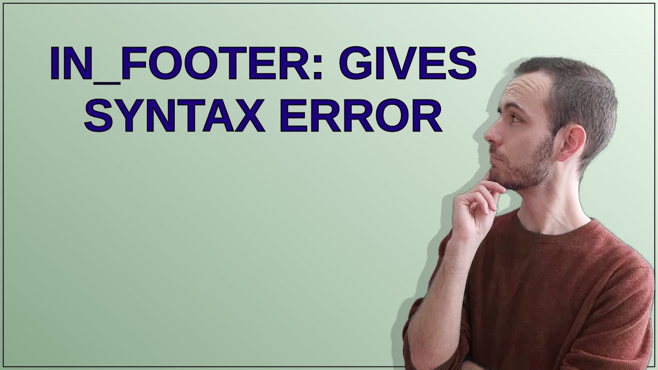Wordpress: in_footer: gives syntax error