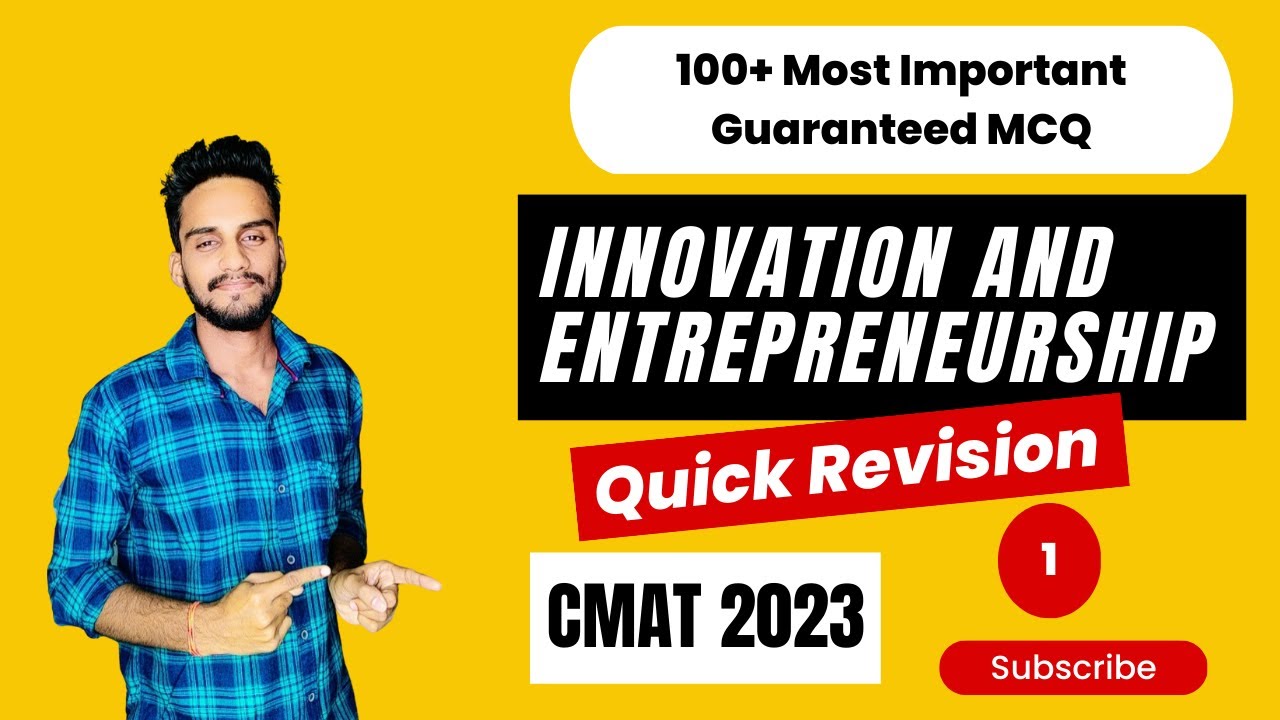 100+ Most Important Questions Innovation And Entrepreneurship CMAT 2023 Last min Preparation #cmat