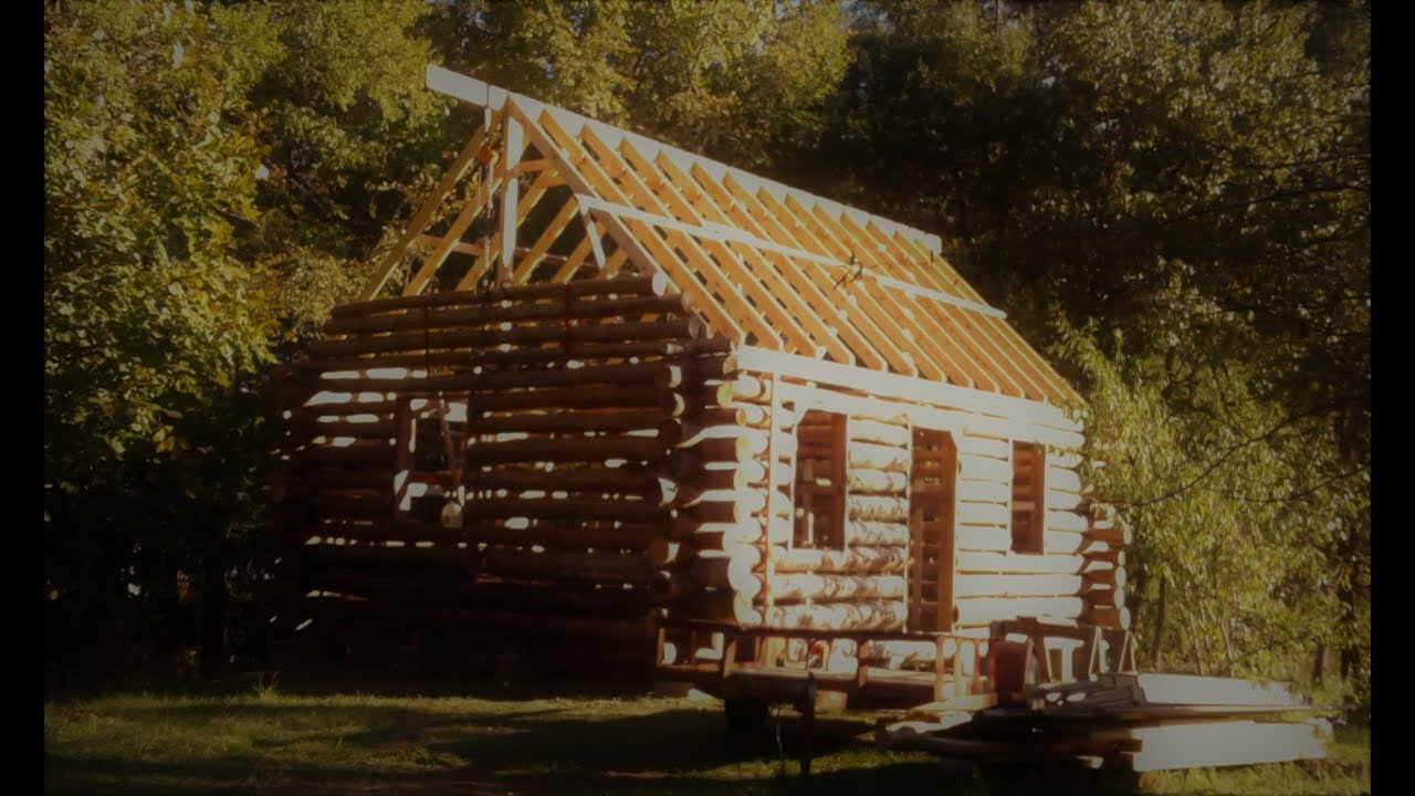 OFF GRID LOG CABIN BUILD #14 Rafters