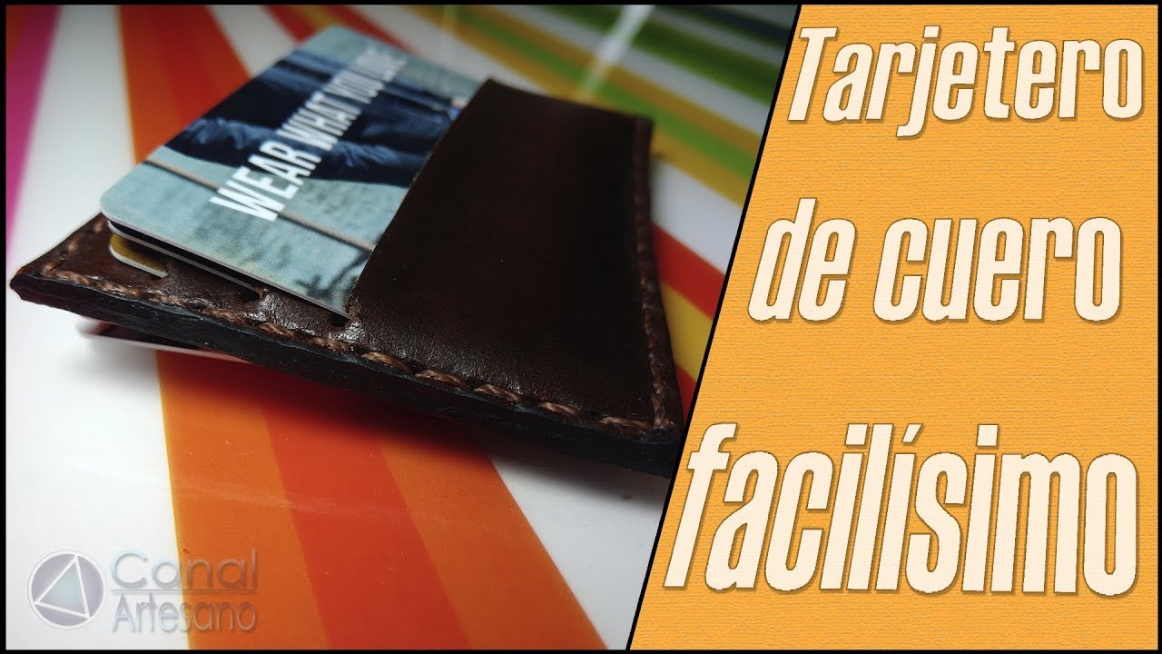 Tarjetero de cuero facilísimo - DIY Tutorial