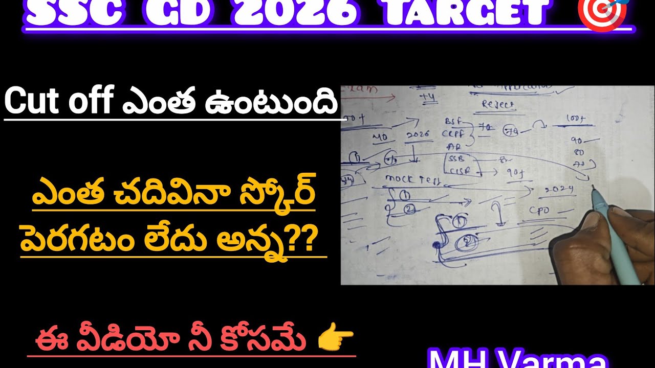 SSC GD2026🎯Cut off💫How to increase your score✅#targetsscgd2026#mhvarma##gkarithmeticStrategy#exam