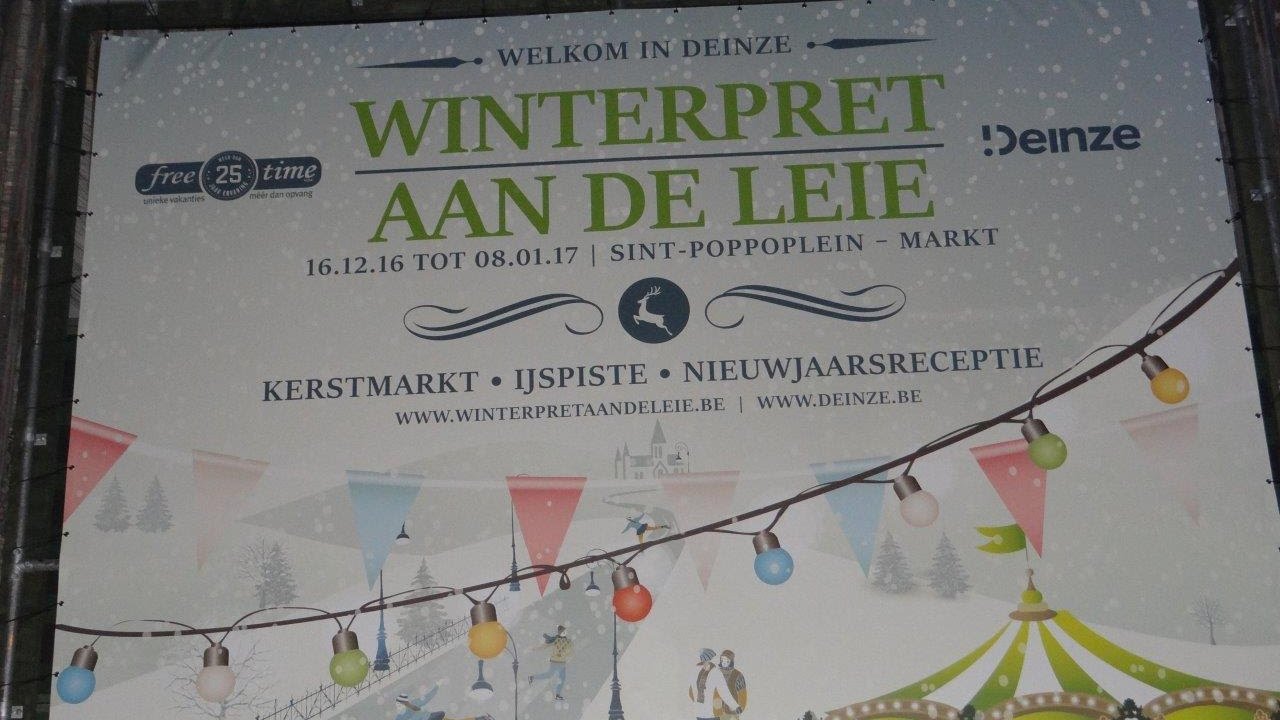 Winterpret aan de Leie te Deinze