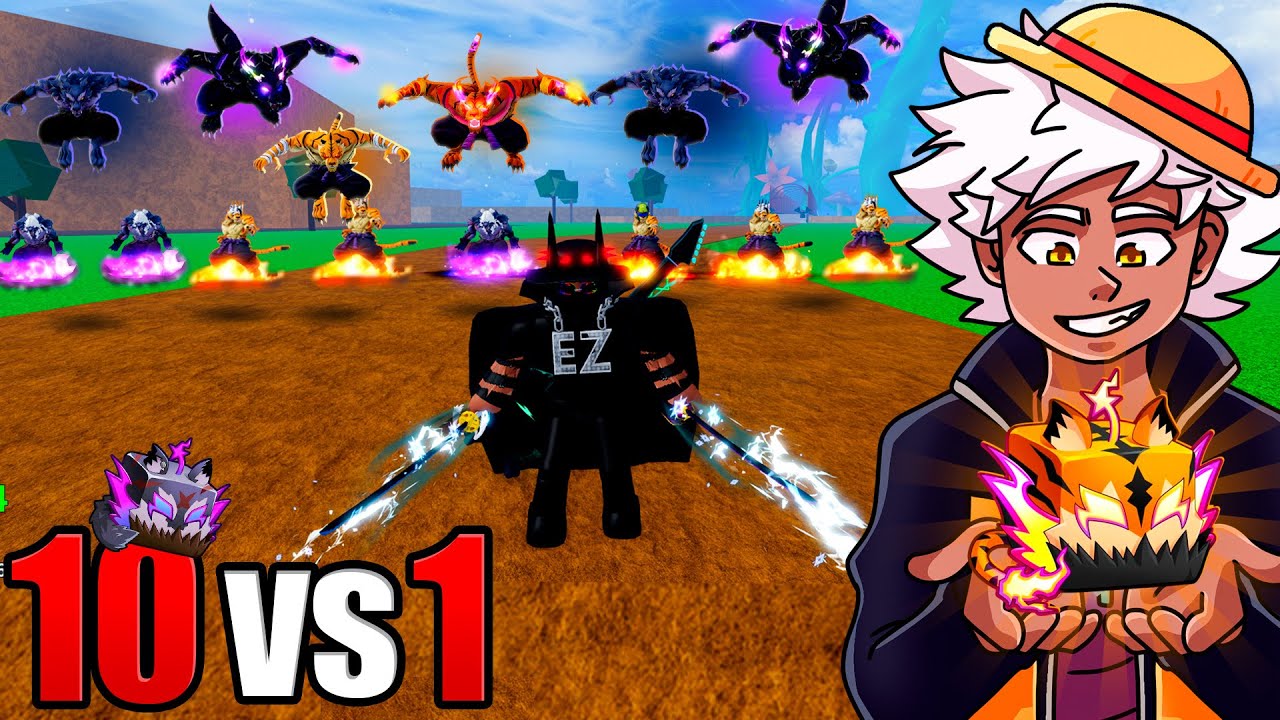 Enfrentei um Servidor Inteiro de Leopard reework users no Blox Fruits 🪐 - ( Tiger e Werewolf)
