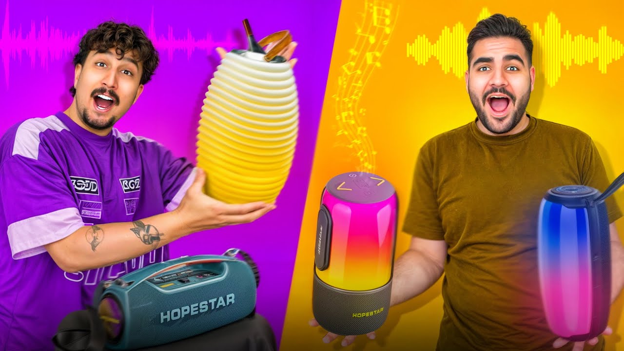 آنباکس و تست ۴ اسپیکر معروف بازار با داش ممرضا | HopeStar A60، SC03، P50 و Kooduu