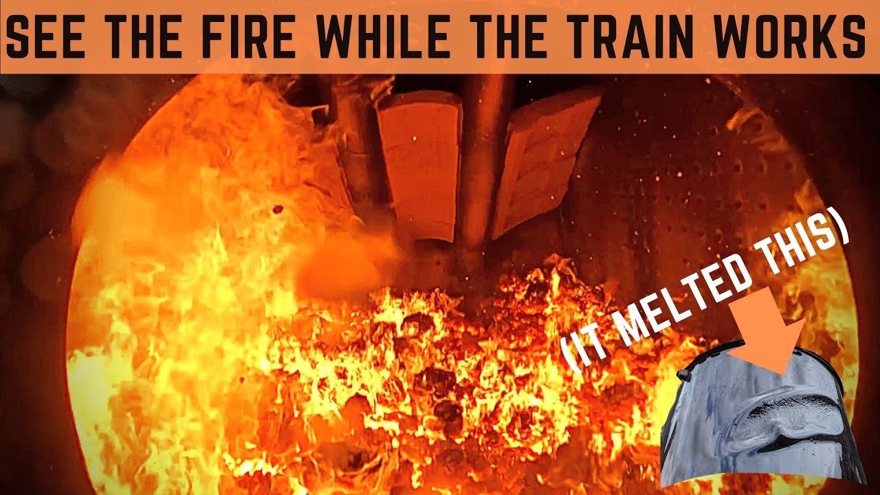 I broke things to film the inside of a steam train's firebox.