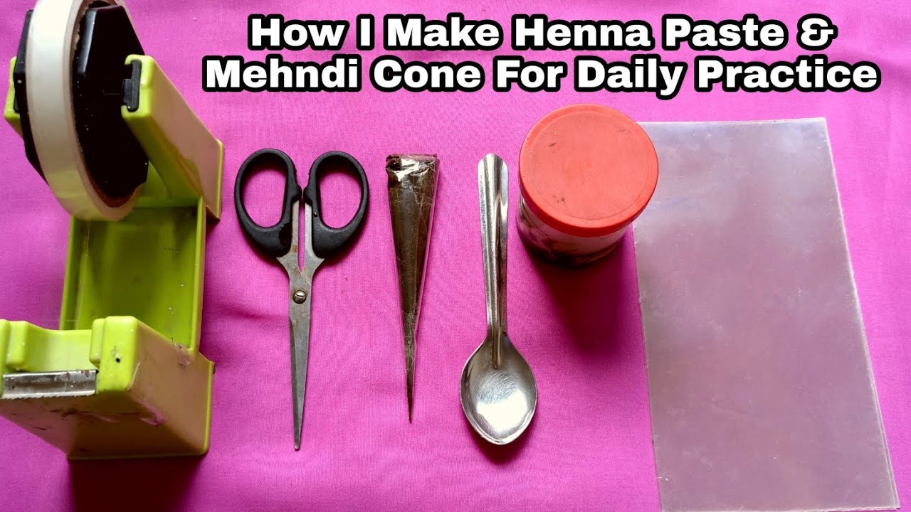 How To Make Henna Paste And Henna Cone At Home / By Nandini's Mehndi