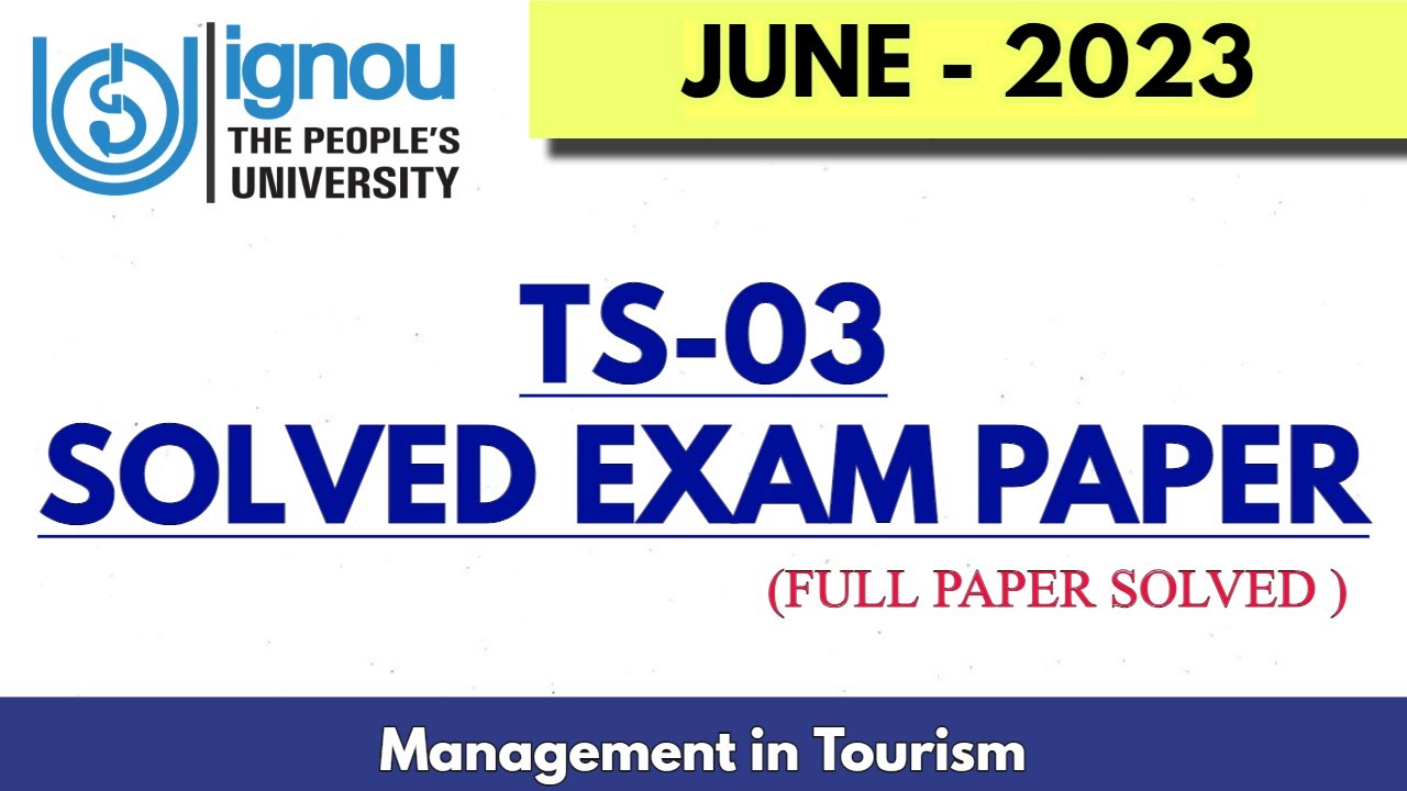 TS-03 Previous Year (JUNE 2023) Solved Exam Paper II Fully Solved