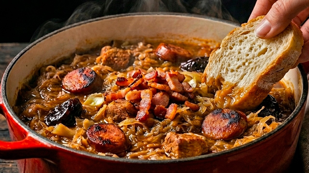Haben Sie Sauerkraut, Speck und Fleisch? Leckere Bigos — das Rezept meiner Tante aus Polen!