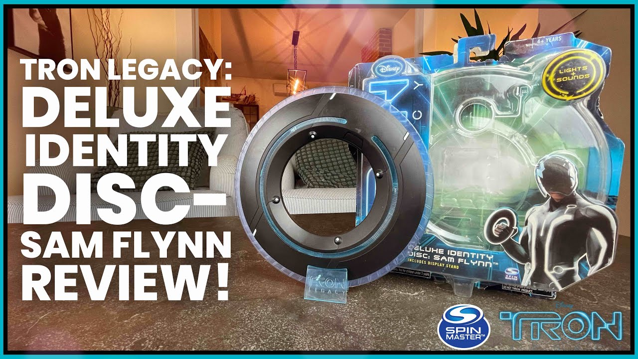 TRON LEGACY: DELUXE IDENTITY DISC- SAM FLYNN REVIEW! #tron #identitydisc #samflynn #spinmaster #toy