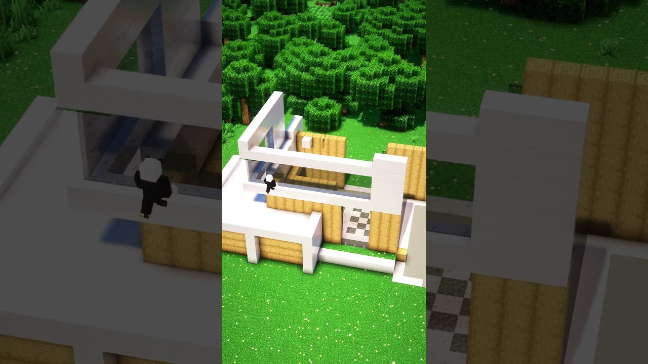Modern Quartz Mansion 🏠 &middot; #fyp #minecraft #quartz #modernmansion