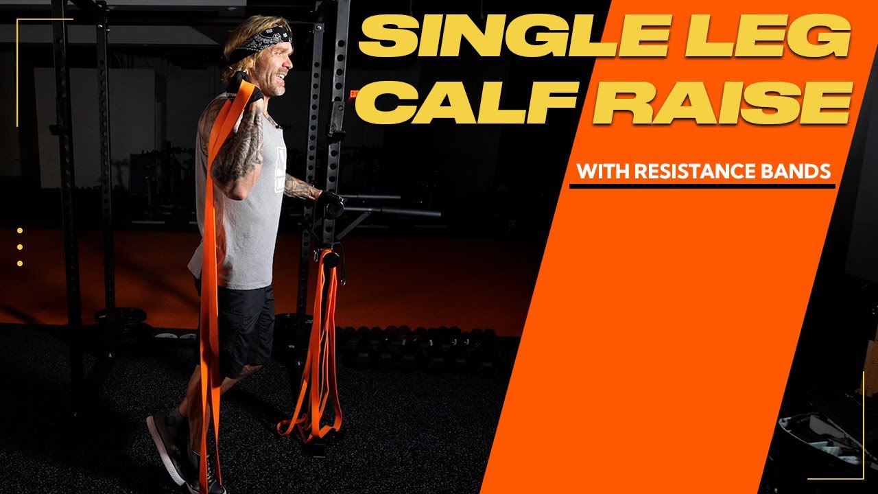 Resistance Bands Leg Exercise: Single Leg Calf Raise