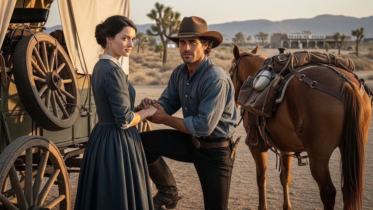 A Woman Was Stranded When Her Wagon Broke, The Cowboy Fixed It And Followed Her To Town
