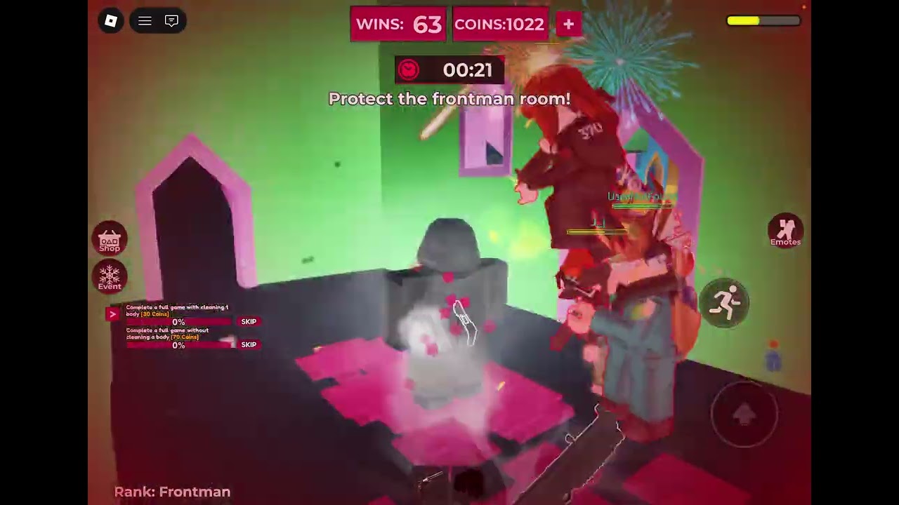 I’m playing squid game X but I am the front man guard 