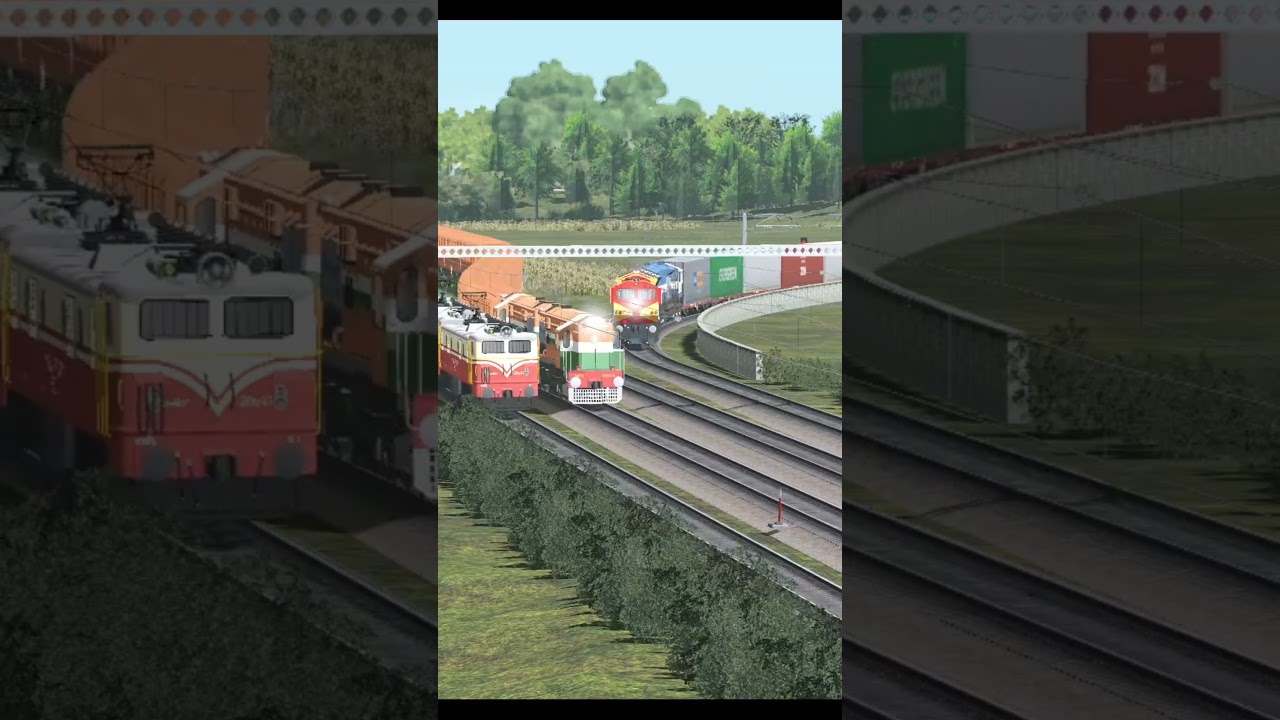 #trainz India 2019 3 Trains Meeting at One Point