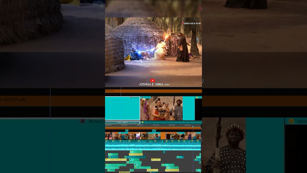 Warlock Official Trailer timeline, workflow by Joshua E. Umia #vfx #editor