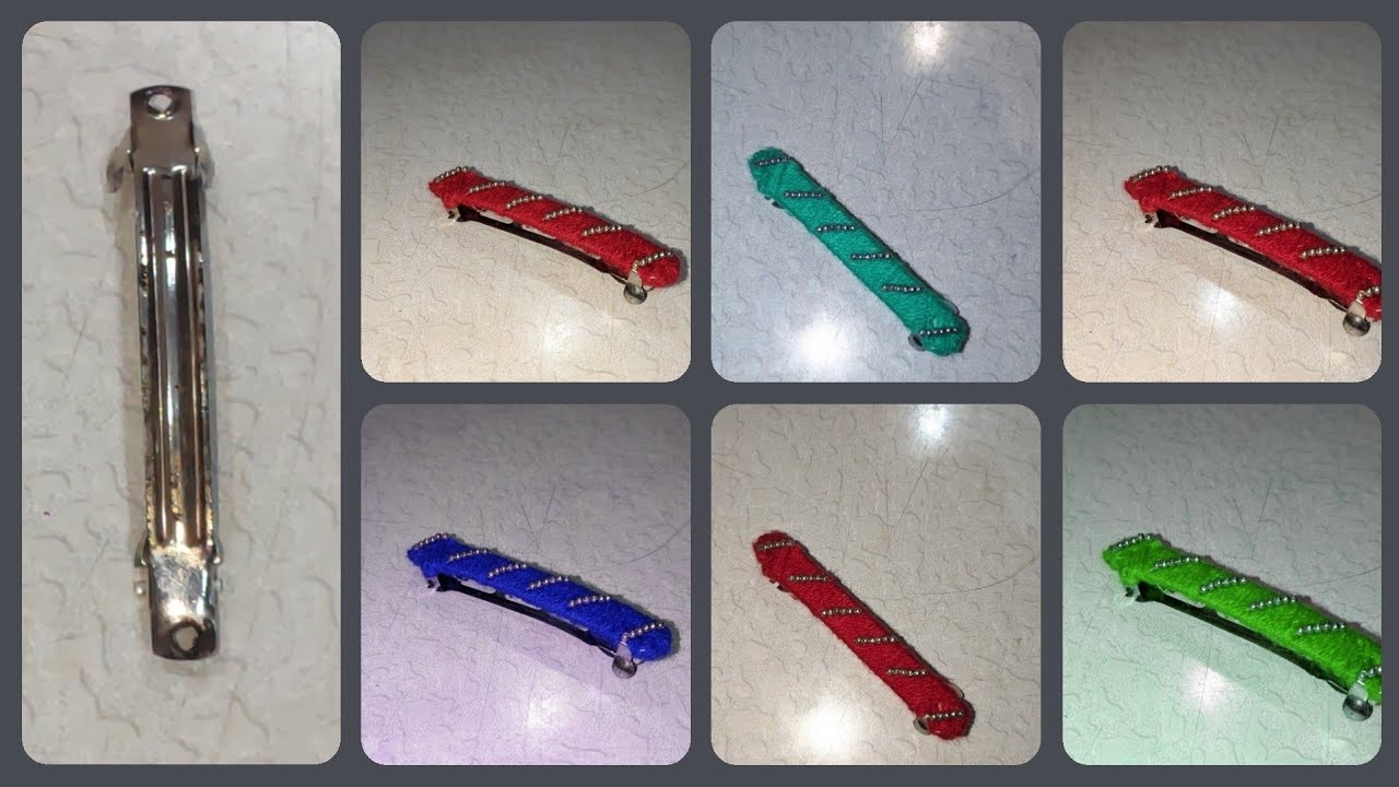 hair barrette recycle/diy hair barrettes/hair clip repair/barrettes/beading/ beaded hair accessories