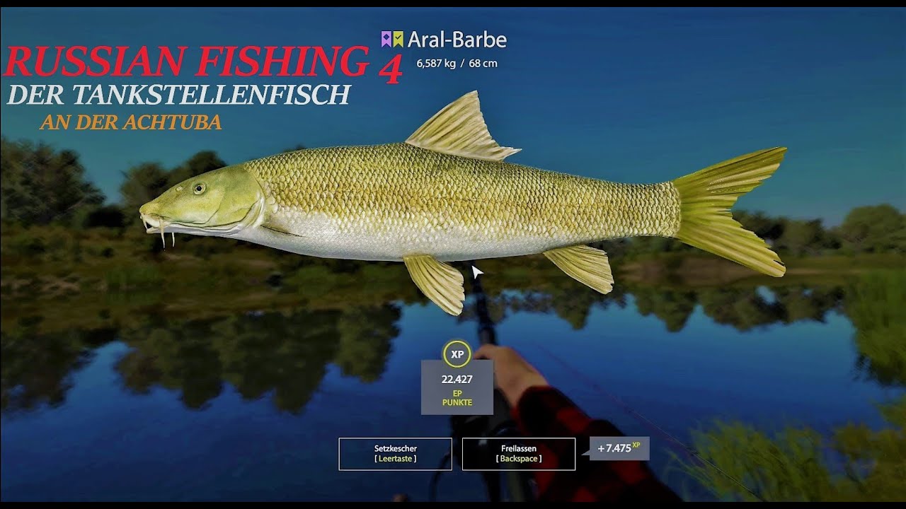 Russian Fishing 4 - Aral Barbe - Achtuba - Auf der Jagt nach dem Tankstellenfisch