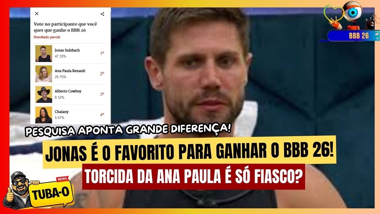 BBB 26 - JONAS COM FORTE FAVORITISMO! TORCIDA DA ANA É SÓ BARULHO DE INFLUENCER?