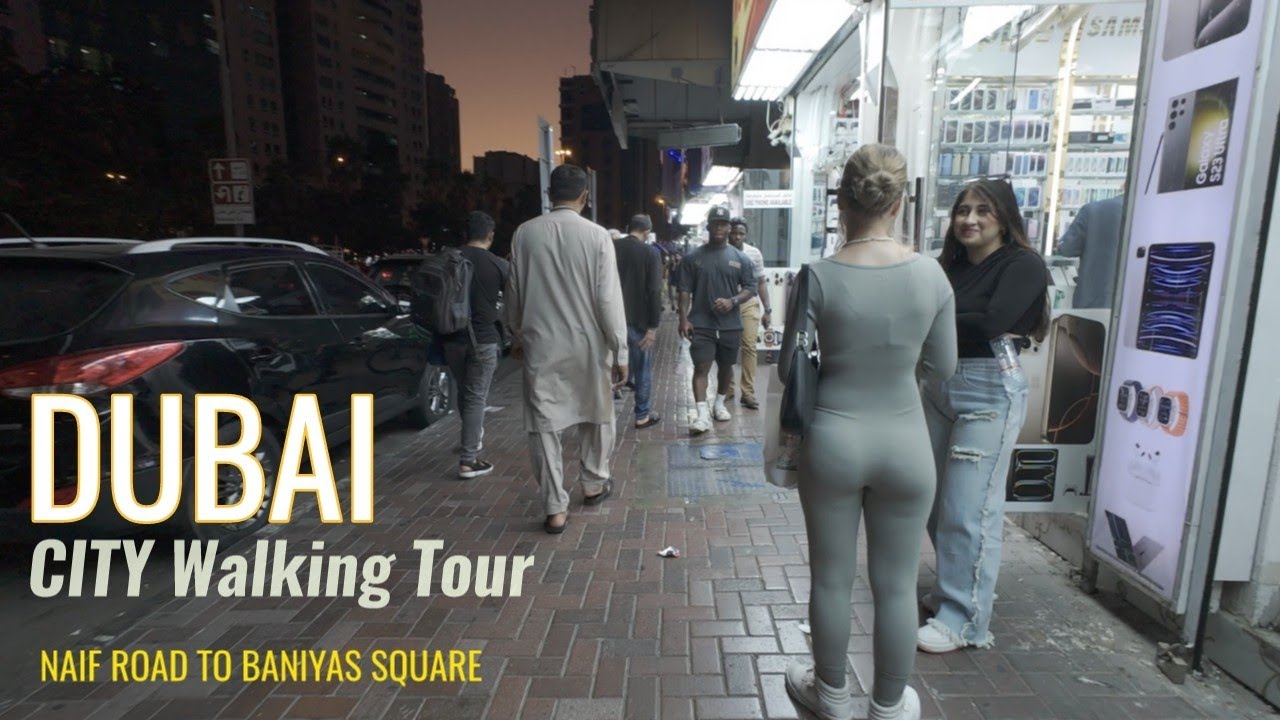 Dubai street walking tour | Naif road to Baniyas square