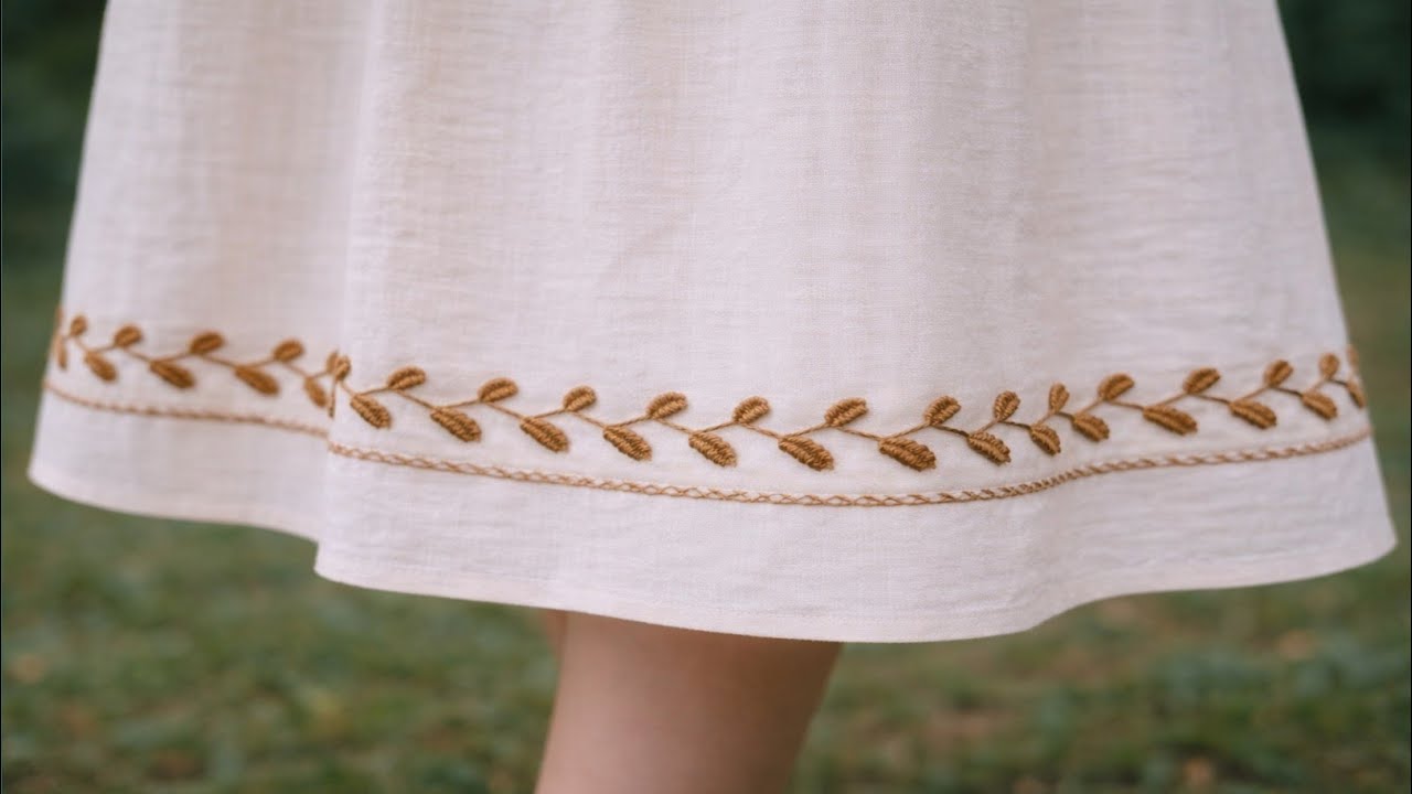 Simple Threads, Royal Look | Easy Hand Embroidery Border Design for Beginners 