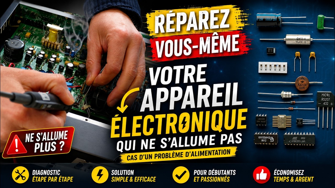 R&eacute;parez vous-m&ecirc;me votre appareil &eacute;lectronique qui ne s'allume pas - cas d'un probl&egrave;me d'alimentation