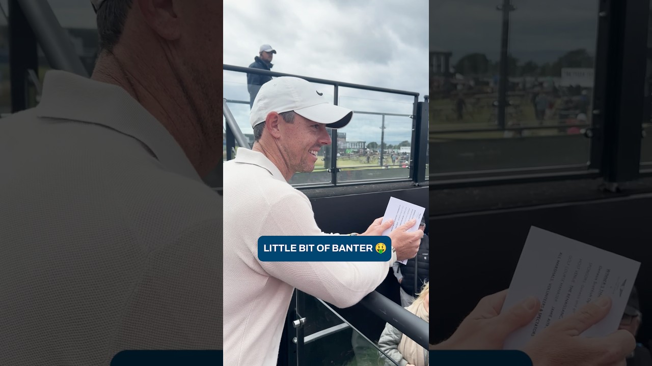 One-of-a-kind interaction with Rory McIlroy 😂