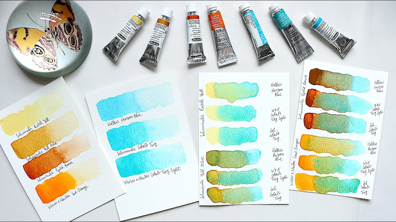 Jackson's Watercolour Haul | Swatches: Schmincke, Winsor & Newton, Holbein
