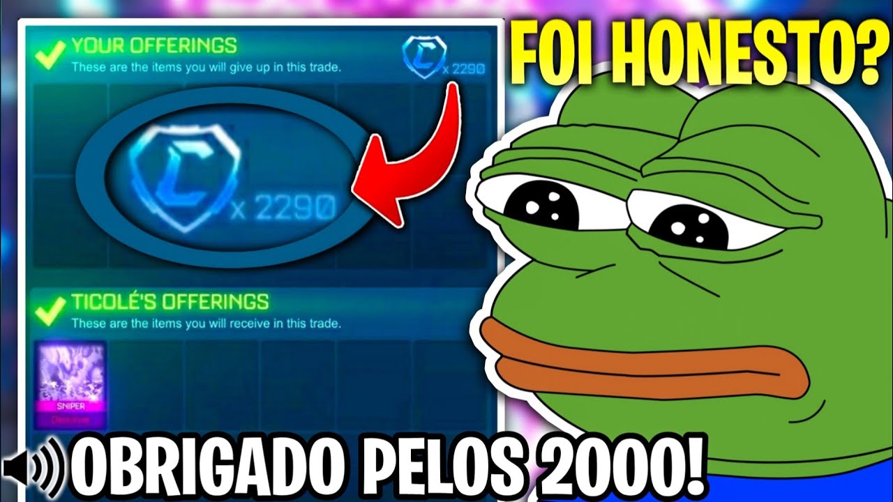 Fingi PAGAR CRÉDITOS A MAIS sem PERCEBER nas trades do ROCKET LEAGUE...