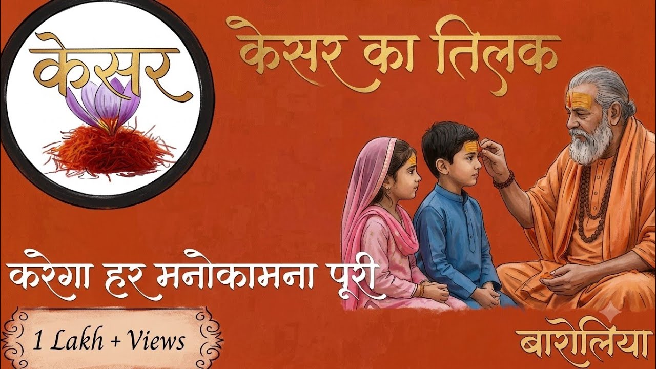 केसर का तिलक {तिलक एक }करेगा  आपकी अनेक कामनाओं की पूर्ति /बारोलिया