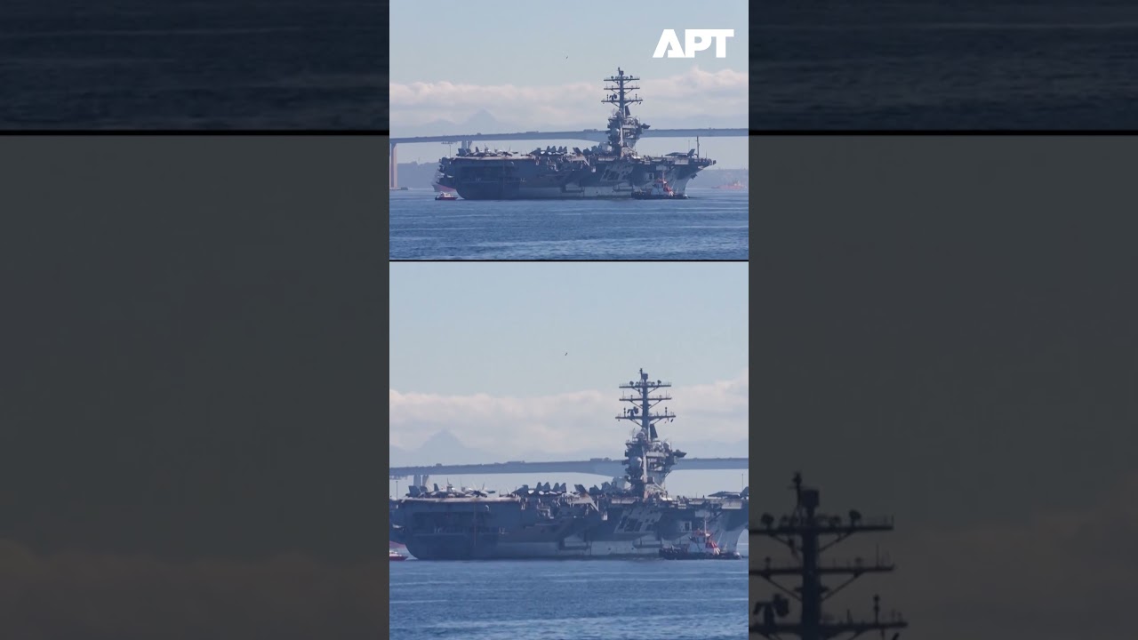 USS Nimitz Arrives in Rio Carrying Fighter Jets for Joint Military Exercises | APT