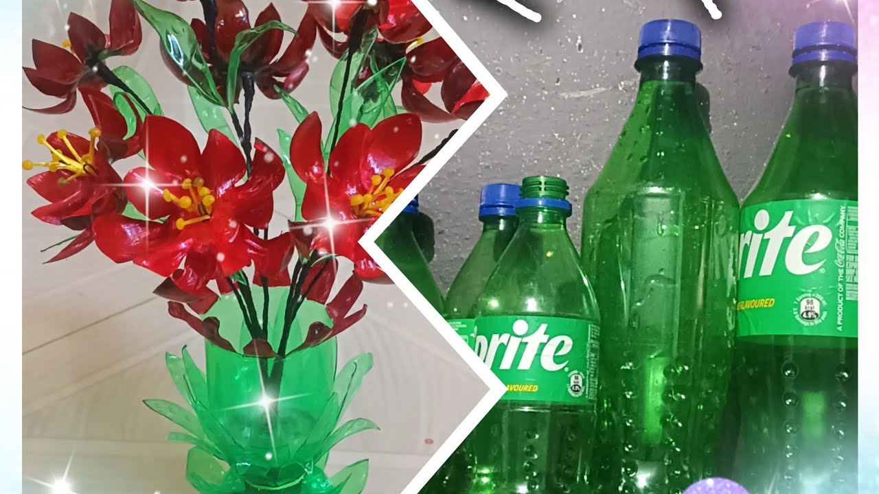 Handmade flower with plastic #handmadeflowers  #howtomakeflowerwithplastic #easytutorial #artcraft🥰