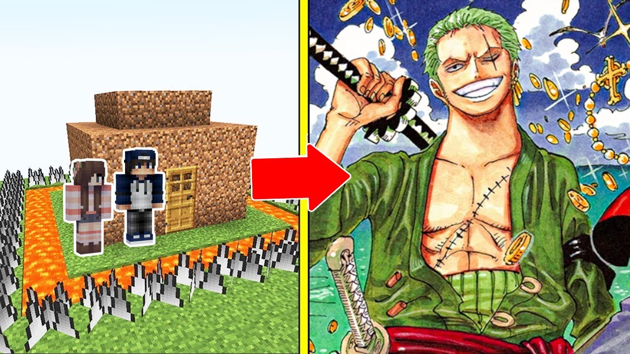 ZORO THỢ SĂN HẢI TẶC Tấn Công Nhà Được Bảo Vệ Bởi bqThanh Và Ốc Trong Minecraft (One Piece)