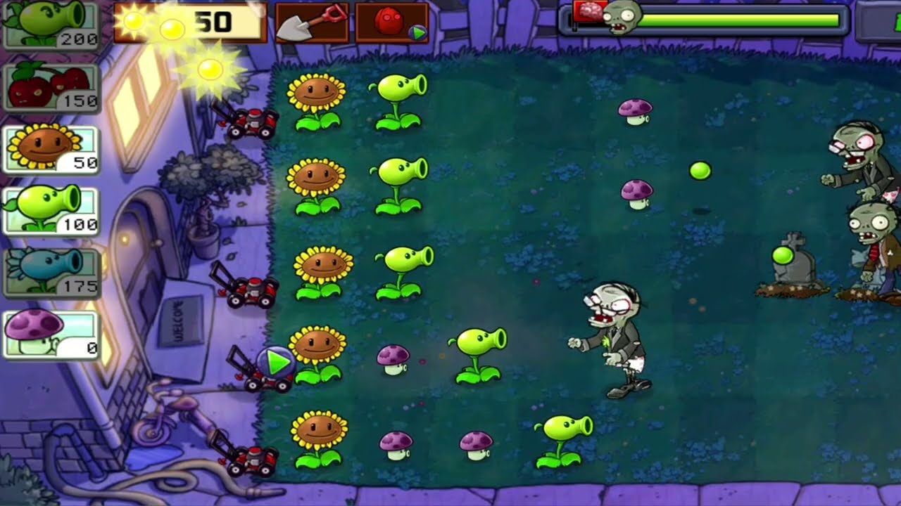 Night PLANTS VS
