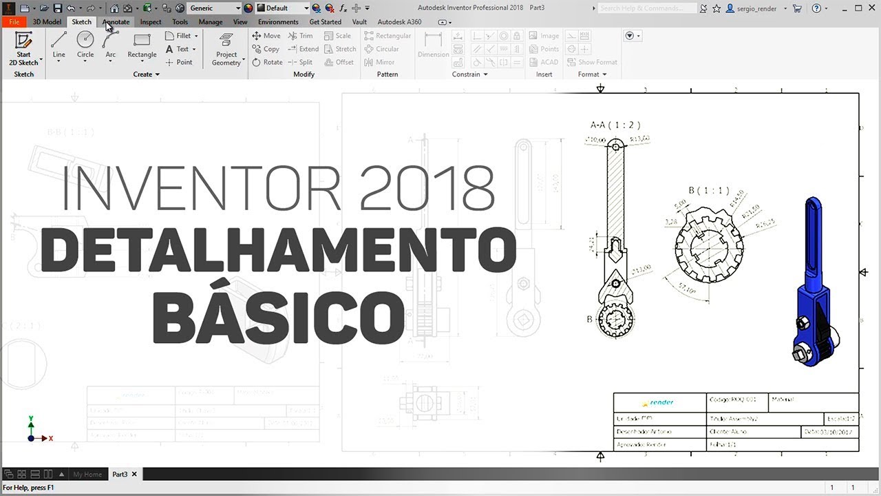Visão Geral do Curso | Inventor 2018 Detalhamento Básico