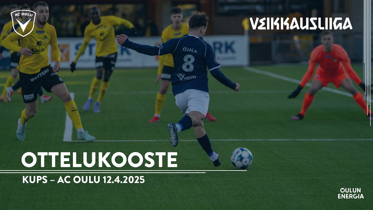 Ottelukooste: KuPS – AC Oulu 12.4.2025 (Veikkausliiga)