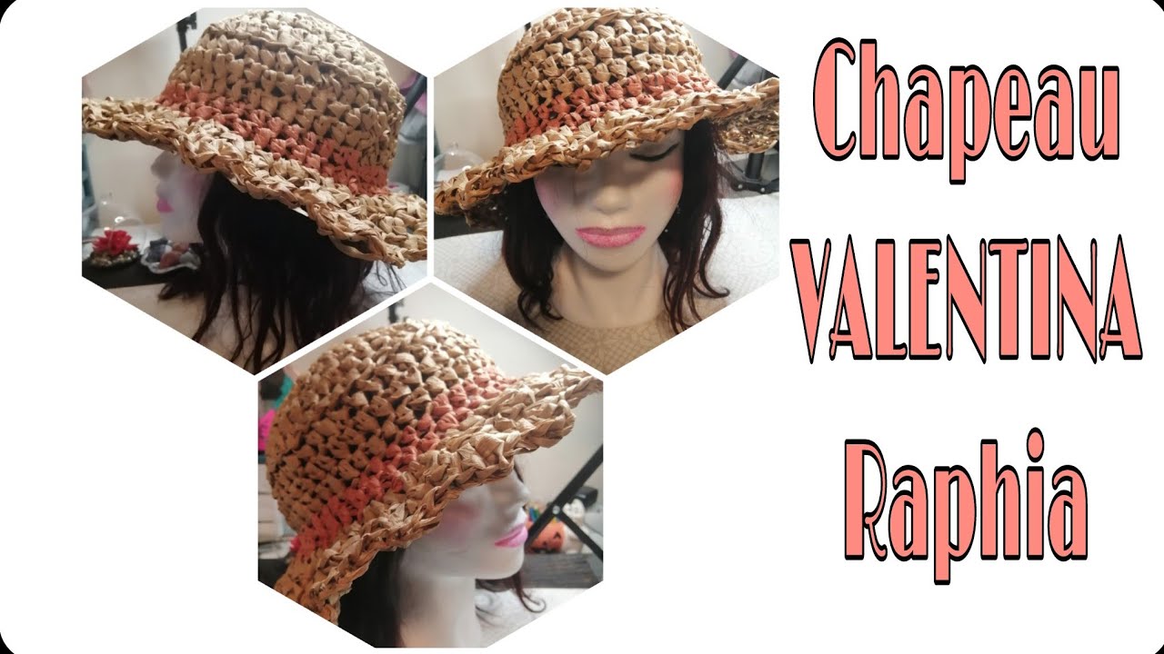 VALENTINA Le chapeau de plage en Raphia @FunnyCrochet #crochet #diy