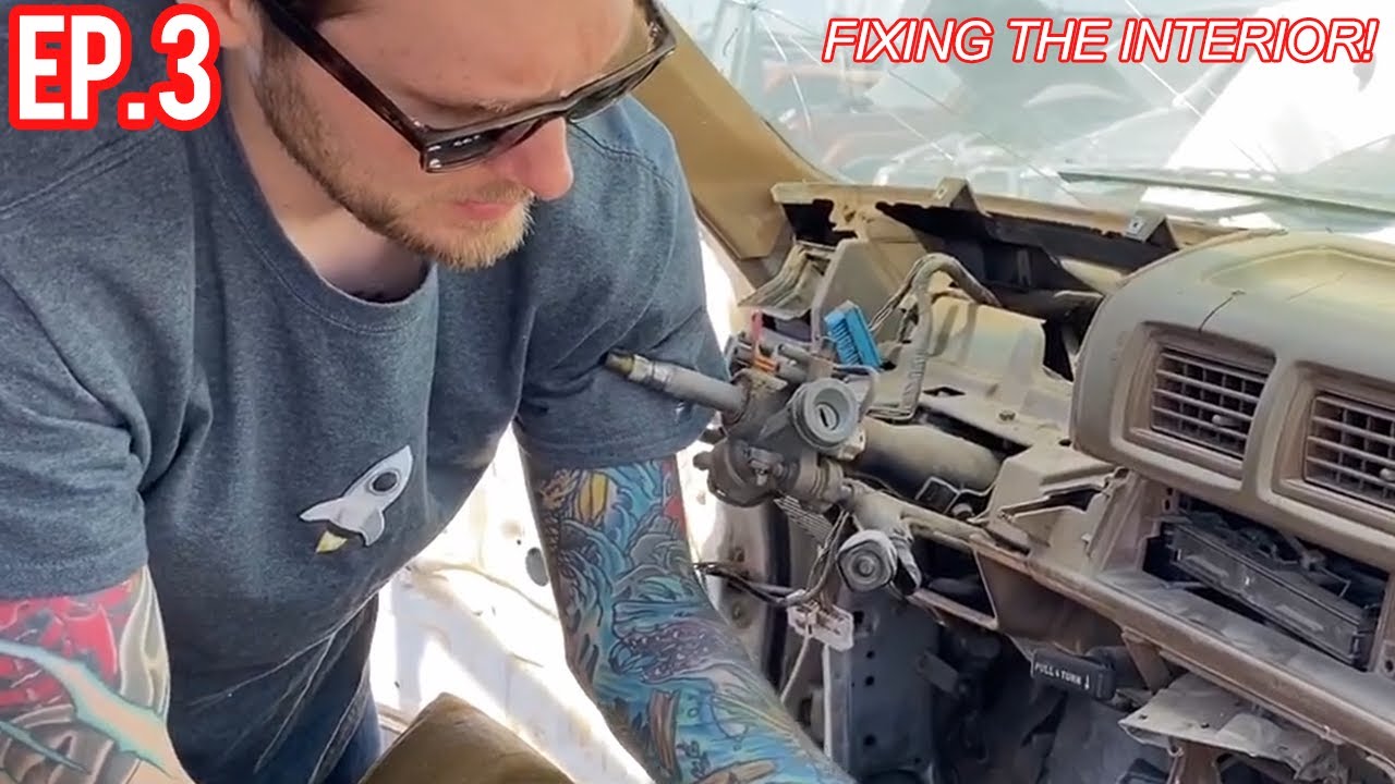 Toyota Pickup Rock Crawler Ep. 3 - Junkyard Run, Interior Work, Gauge Cluster LEDs, Twin Sticks!