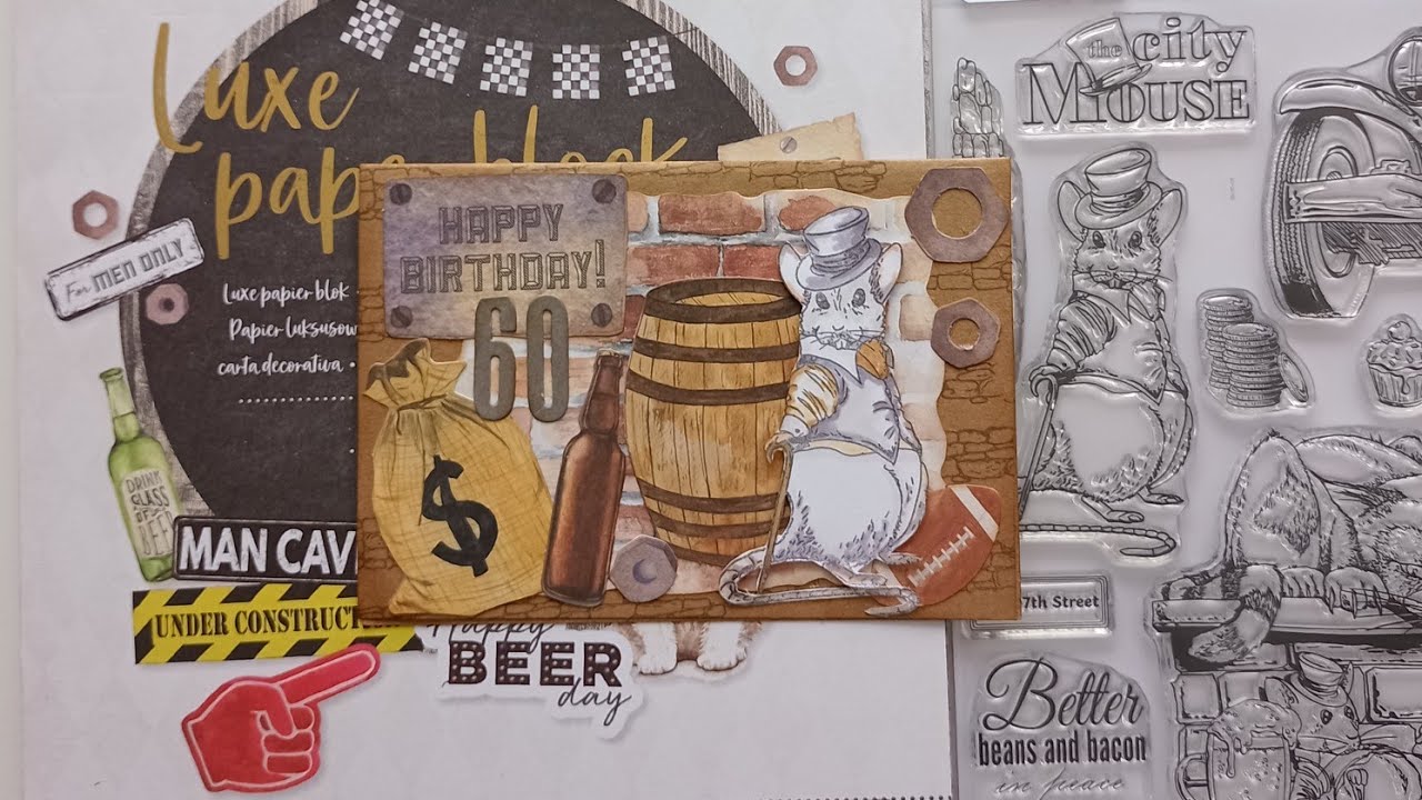 TUTO CARTE ANNIVERSAIRE HOMME #luxepaperblock #stampsciaobella