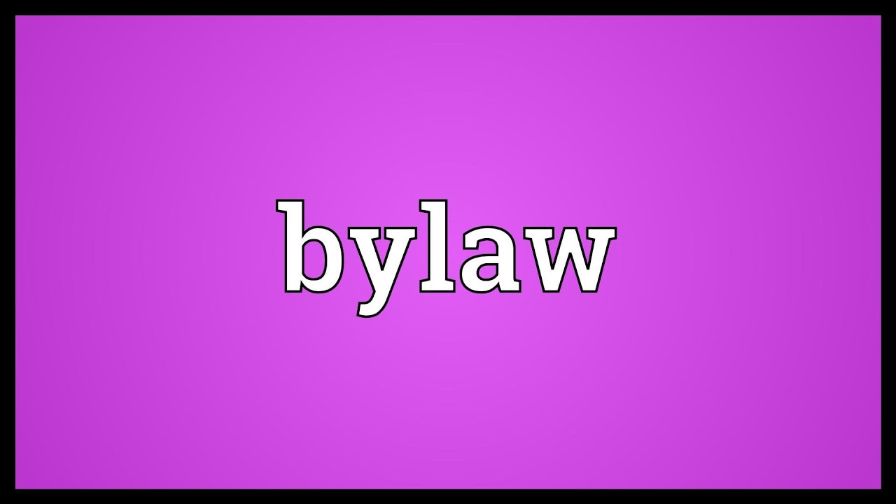 Bylaw Meaning